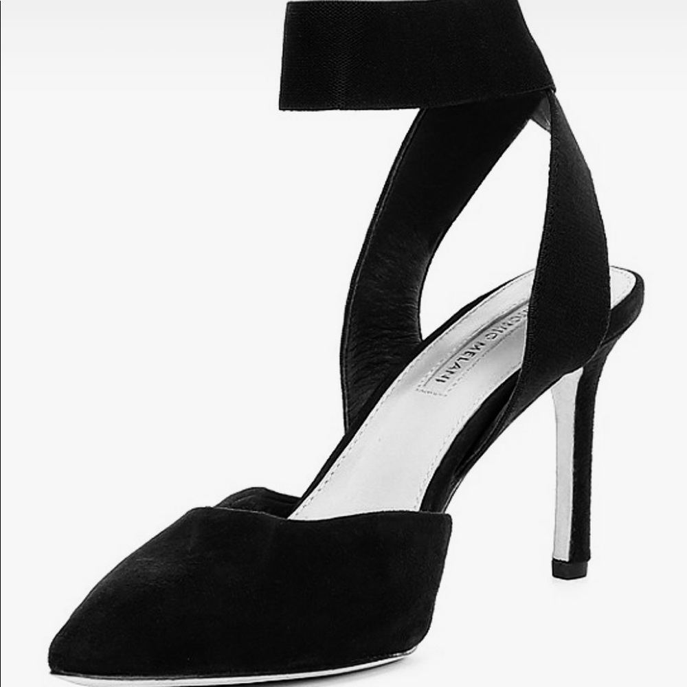 Antonio Melani Stelena Ankle Strap Black Heels 8